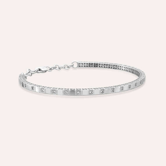 Cubes 0.26 CT Diamond White Gold Bracelet - 3