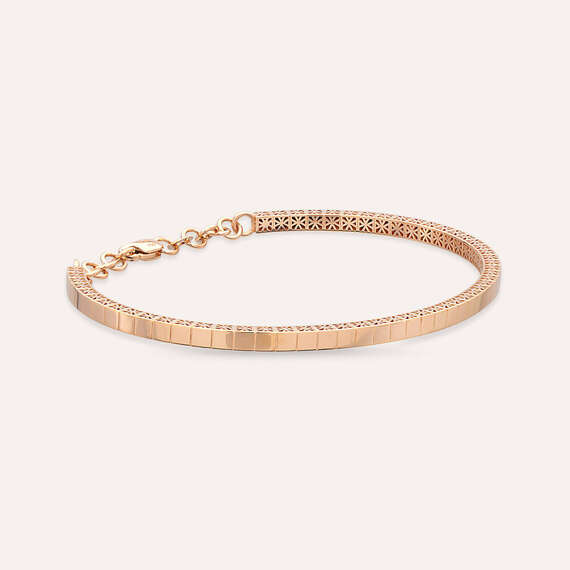 Cubes Rose Gold Bracelet - 6