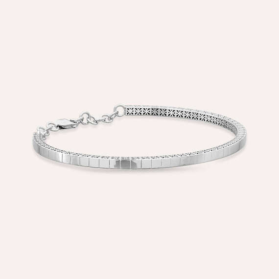 Cubes White Gold Bracelet - 4