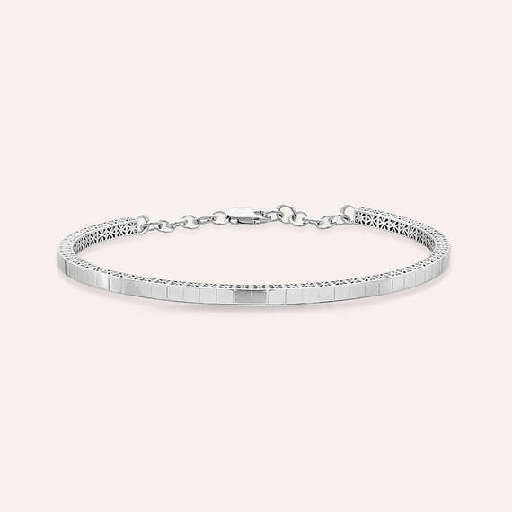 Cubes White Gold Bracelet - 3