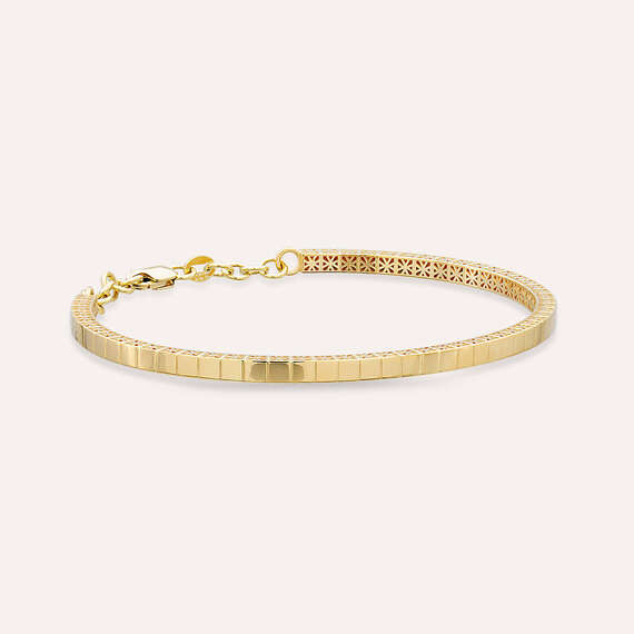 Cubes Yellow Gold Bracelet - 4