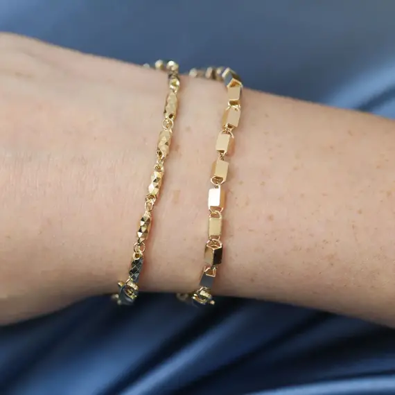 Cubic Sarı Altın Bileklik - 2