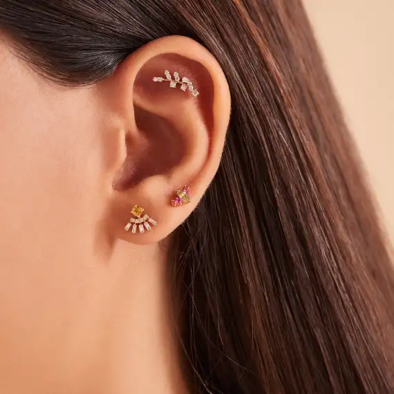 Defne Diamond Rose Gold Piercing - 2