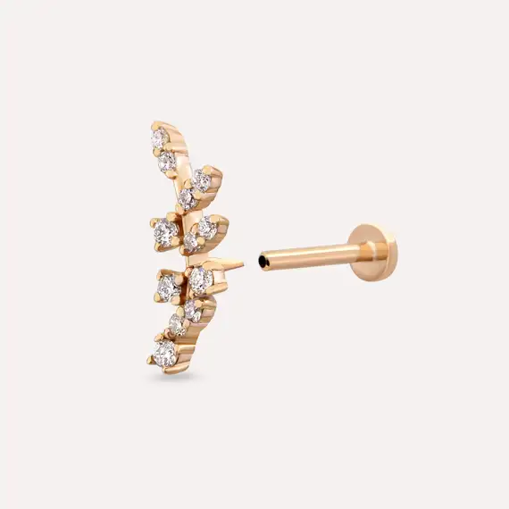 Defne Diamond Rose Gold Piercing - 5