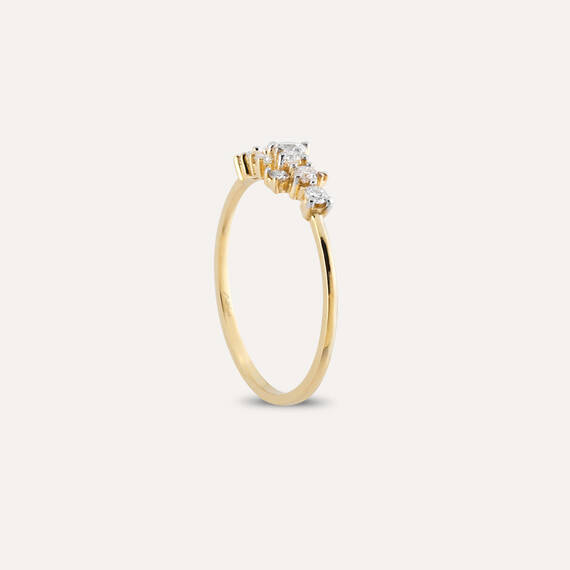 Jasmine Diamond Yellow Gold Ring - 5