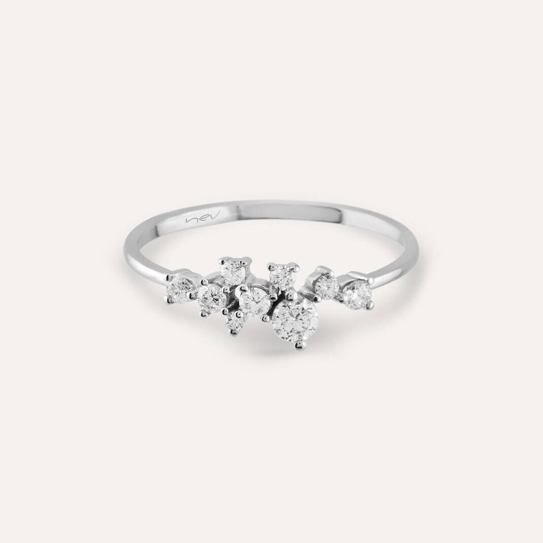 Jasmine Diamond White Gold Ring