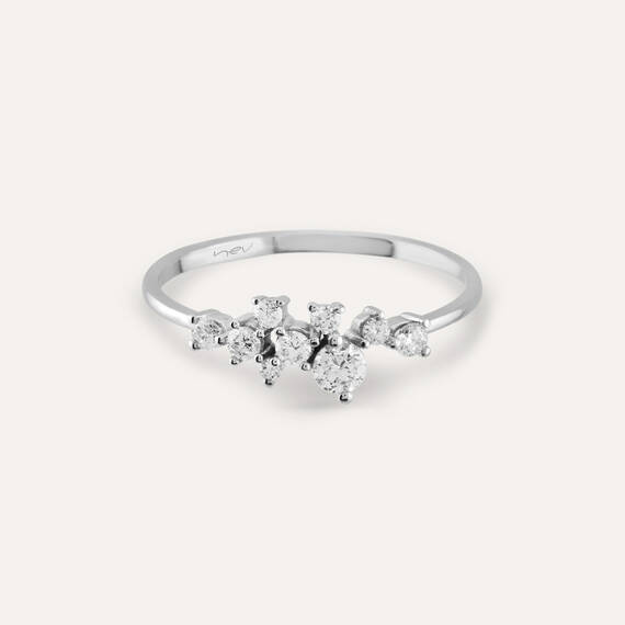 Jasmine Diamond White Gold Ring - 6