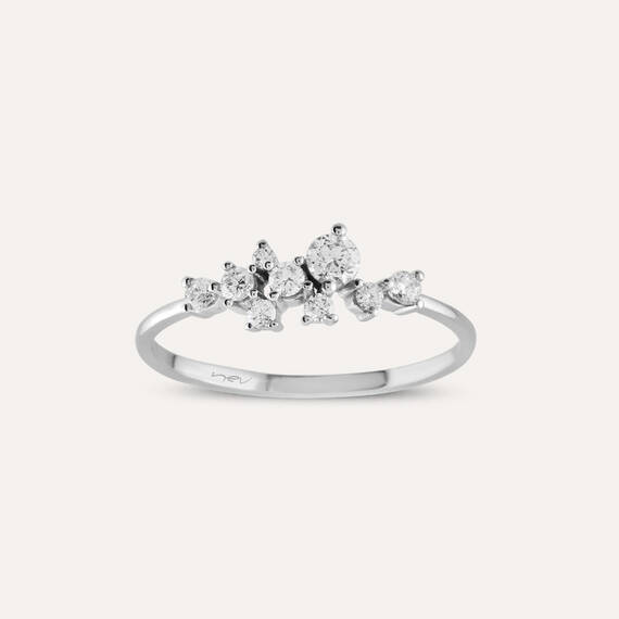 Jasmine Diamond White Gold Ring - 1
