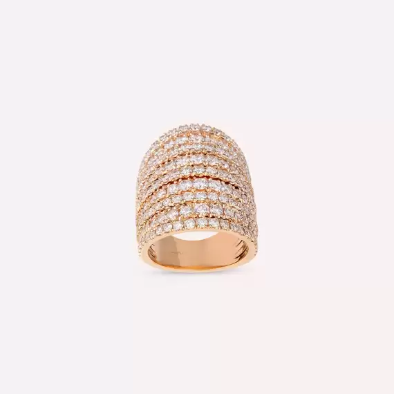 Dione 3.97 CT Diamond Rose Gold Ring - 1