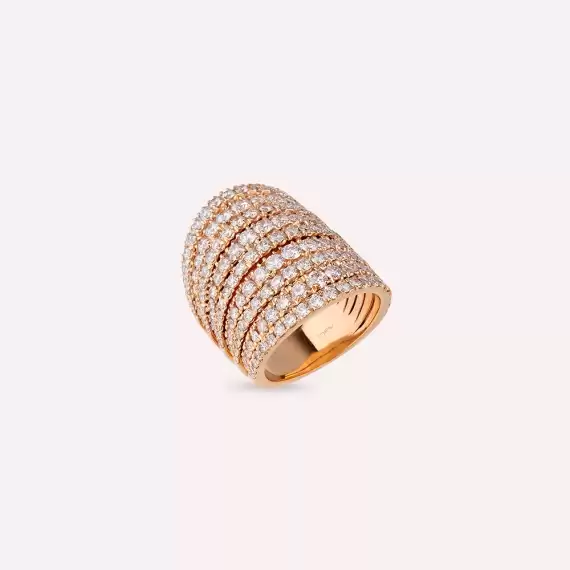 Dione 3.97 CT Diamond Rose Gold Ring - 3