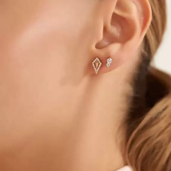 Diya 0.20 CT Diamond Rose Gold Earring - 2