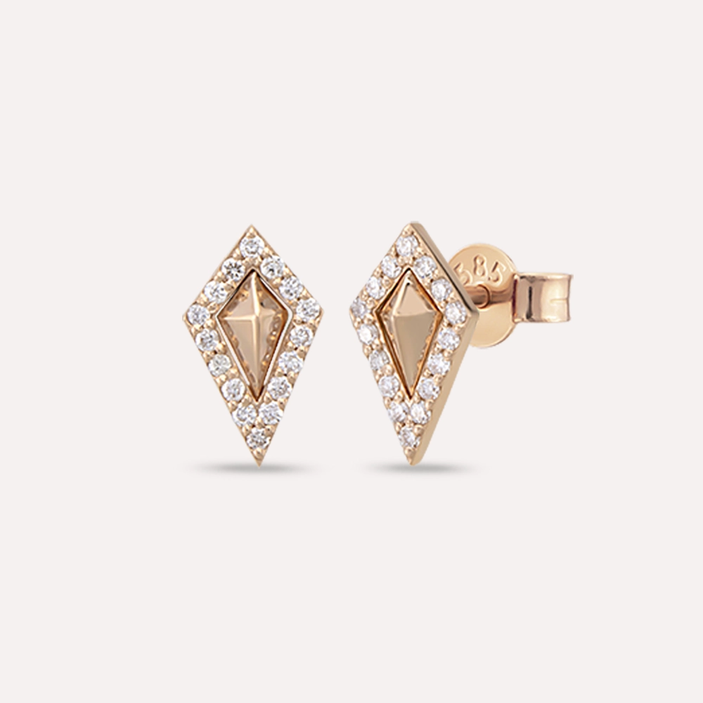 Diya 0.20 CT Diamond Rose Gold Earring - 1