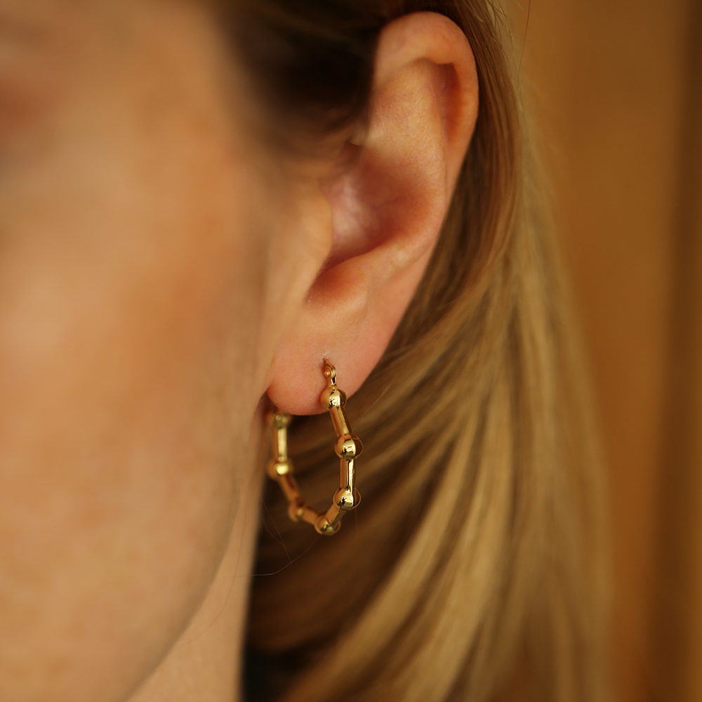 Dory Yellow Gold Hoop Earring - 1