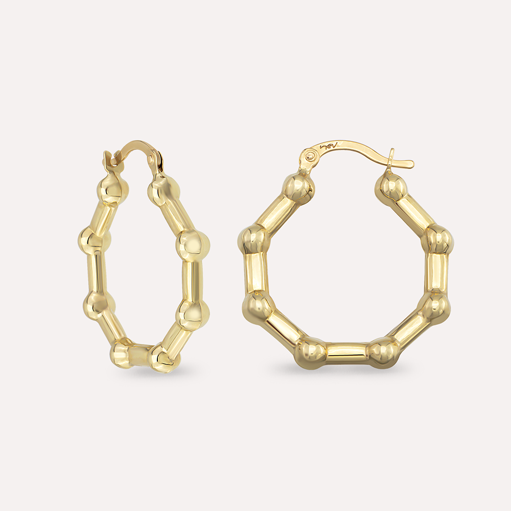 Dory Yellow Gold Hoop Earring - 2