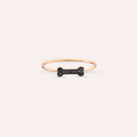 Droopy 0.06 CT Black Diamond Ring - 4