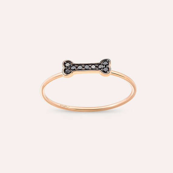 Droopy 0.06 CT Black Diamond Ring - 1