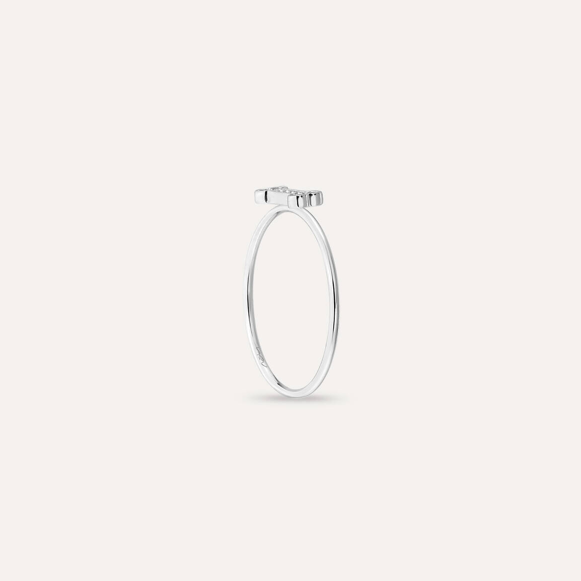 Droopy 0.06 CT Diamond White Gold Ring
