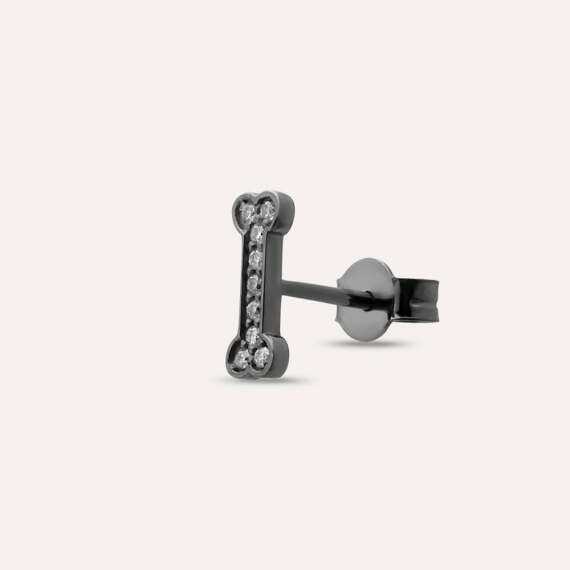 Droopy Black 0.06 CT Diamond Mini Single Earring - 5