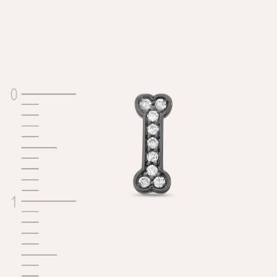 Droopy Black 0.06 CT Diamond Mini Single Earring - 4