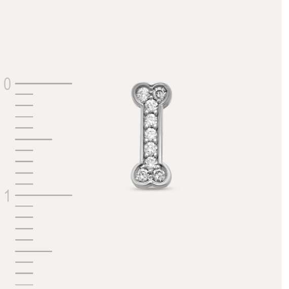 Droopy White 0.06 CT Diamond Mini Single Earring - 4