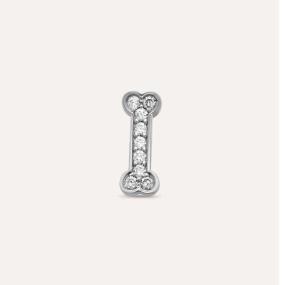 Droopy White 0.06 CT Diamond Mini Single Earring - 1