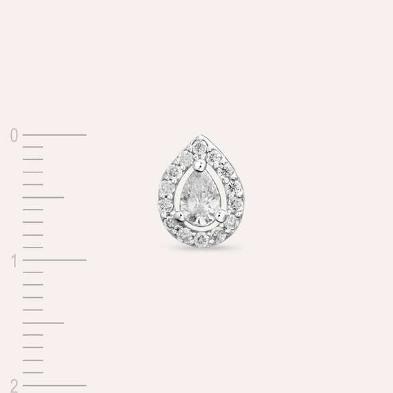 Drop 0.13 CT Pear Cut Diamond Single Earring - 3