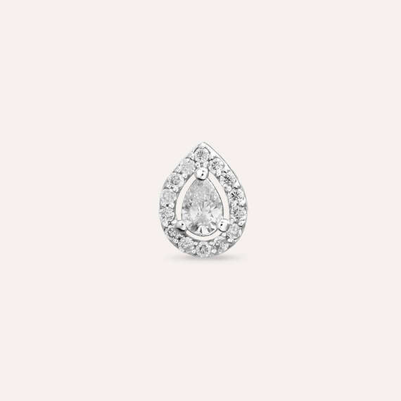 Drop 0.13 CT Pear Cut Diamond Single Earring - 1