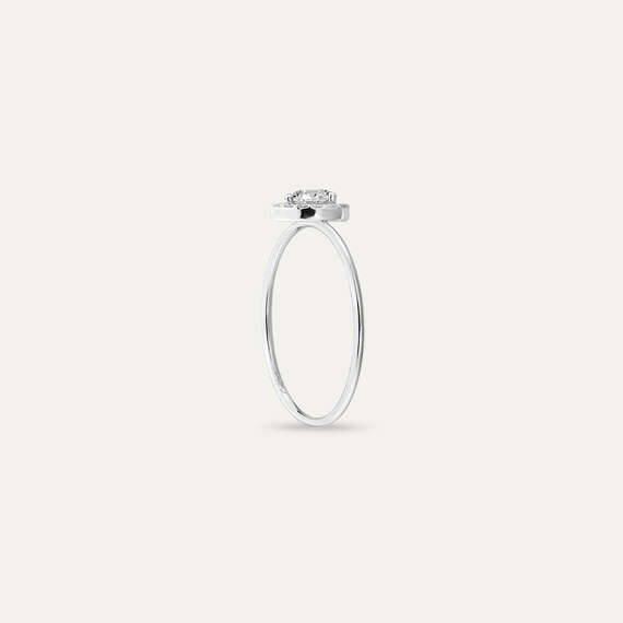 Drop 0.22 CT Diamond White Gold Ring - 5