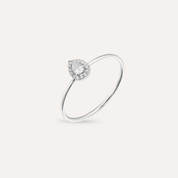 Drop 0.22 CT Diamond White Gold Ring - 2