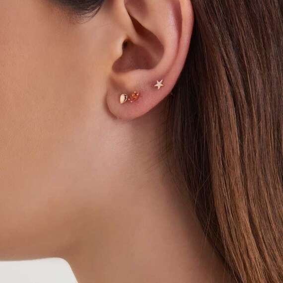 Drop Rose Gold Mini Single Earring - 2