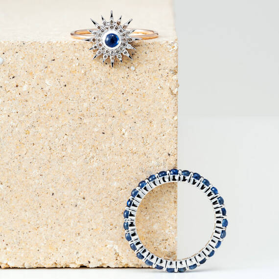 Eclipse 0.32 CT Sapphire and Brown Diamond Rose Gold Ring - 5