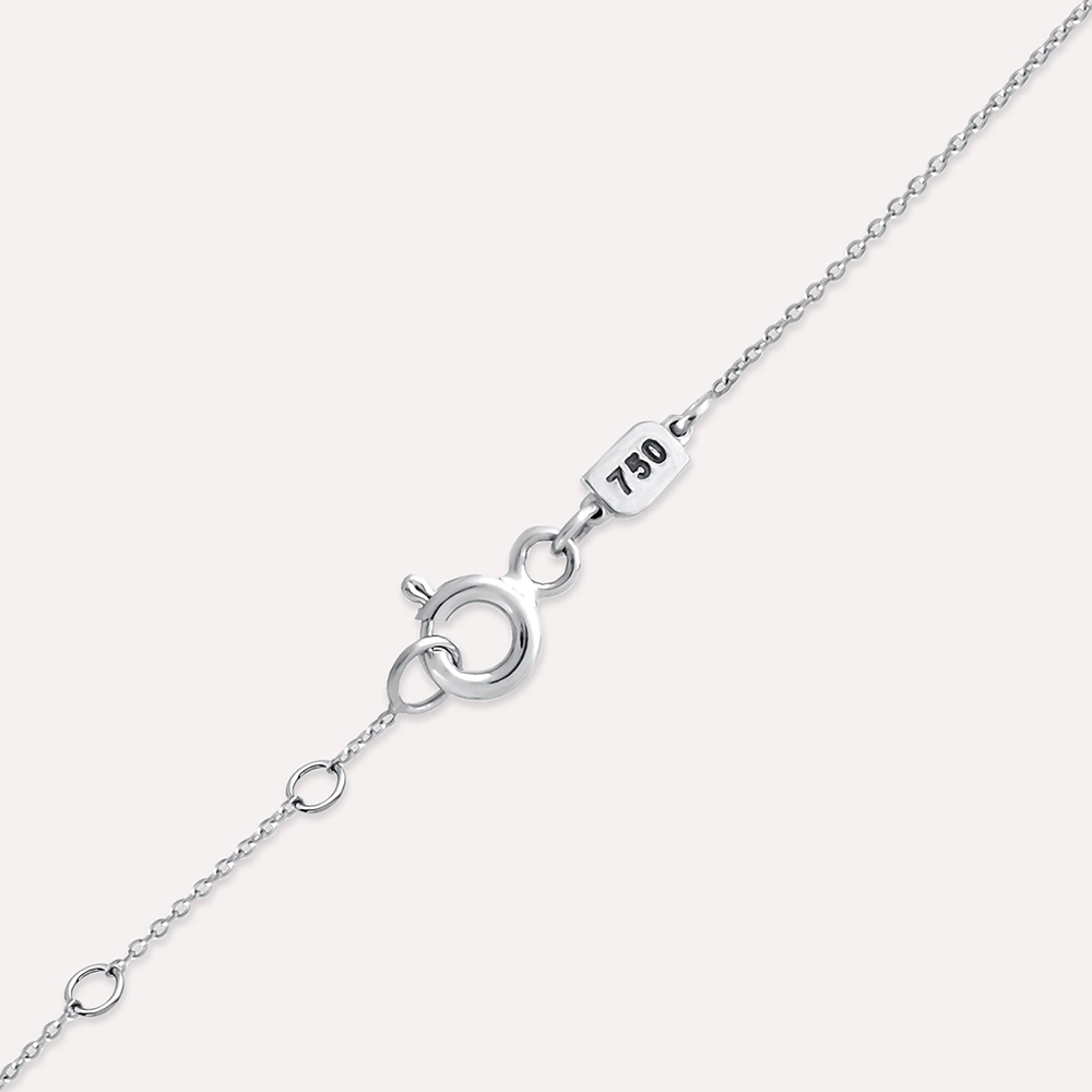 Ellie 1.35 CT Diamond White Gold Necklace - 5