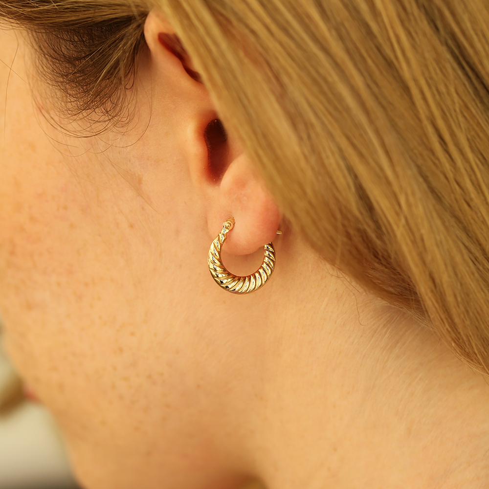 Ellis Yellow Gold Hoop Earring - 1