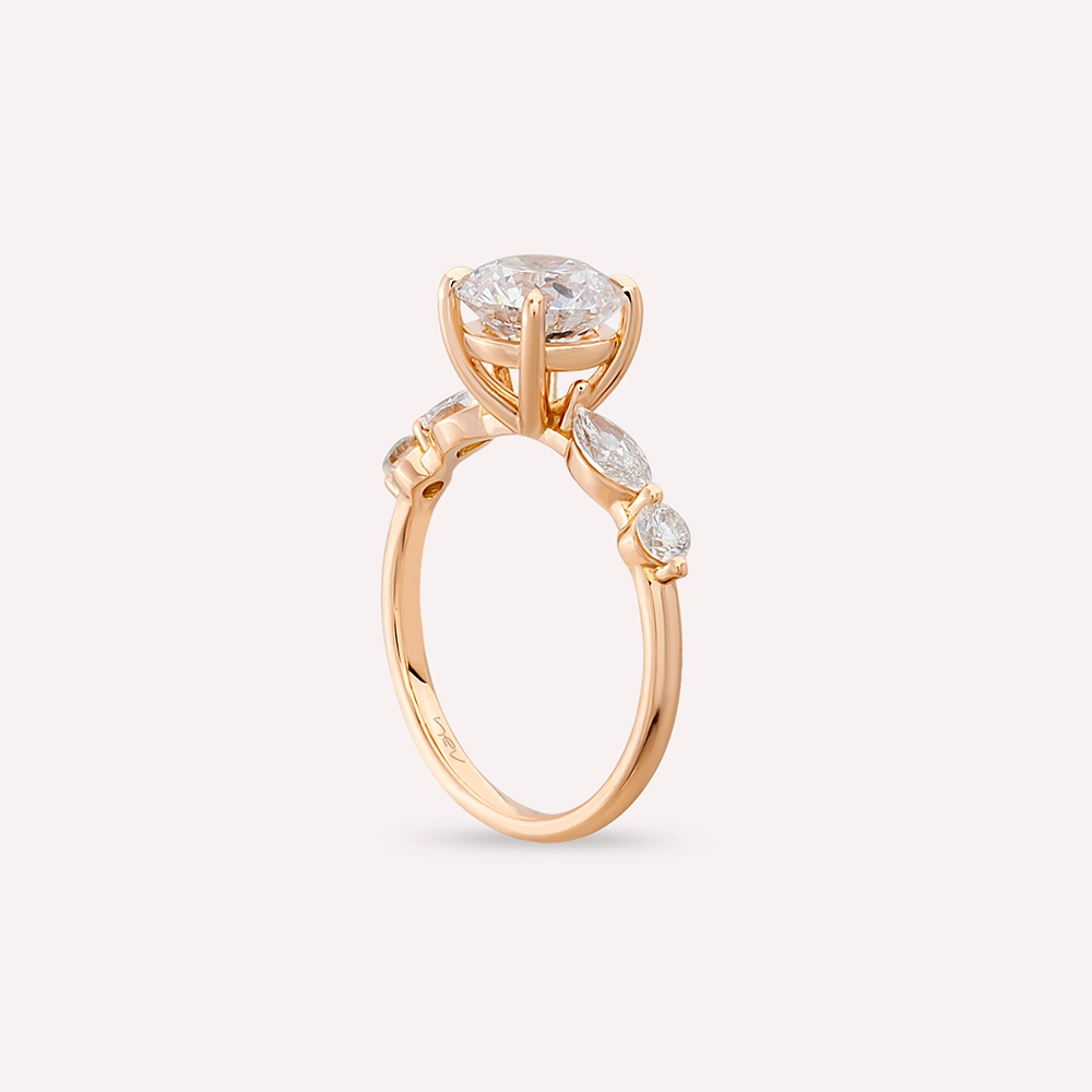 Elora 2.40 CT Diamond Rose Gold Ring