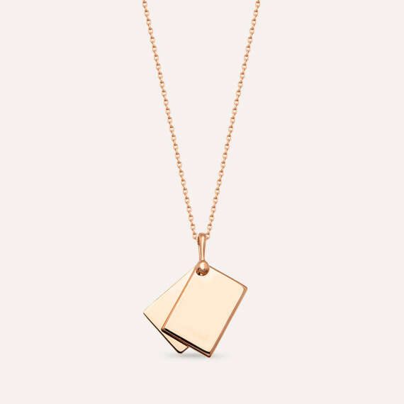 Envelope Red Sapphire Rose Gold Necklace - 2
