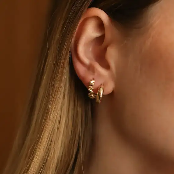 Epic Yellow Gold Hoop Earring - 2