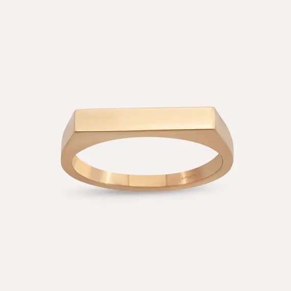 Even Thin Rose Gold Ring - 1