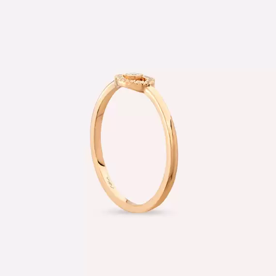 Eye 0.07 CT Diamond Rose Gold Ring - 5