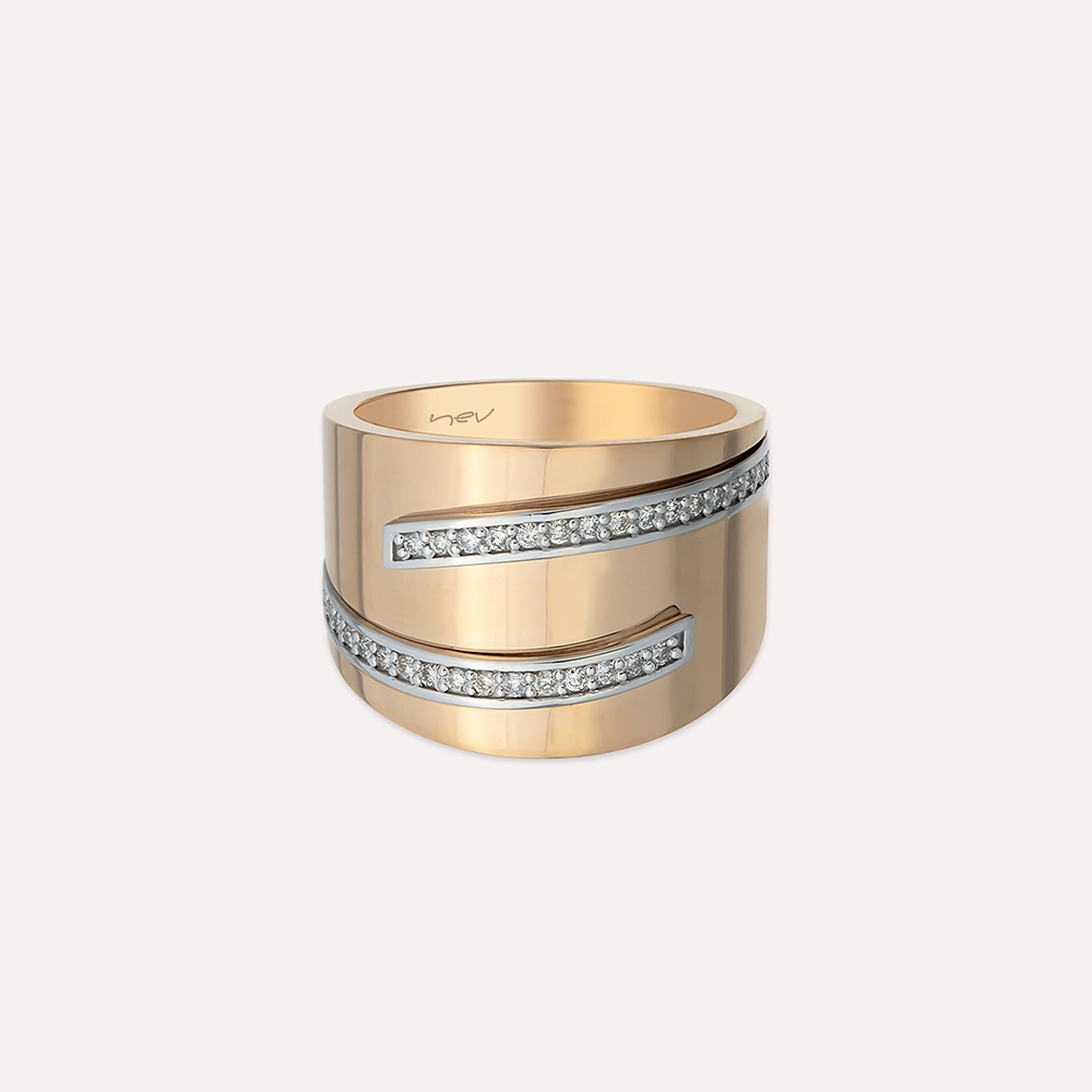 Fantastico 0.24 CT Diamond Rose Gold Ring - 6
