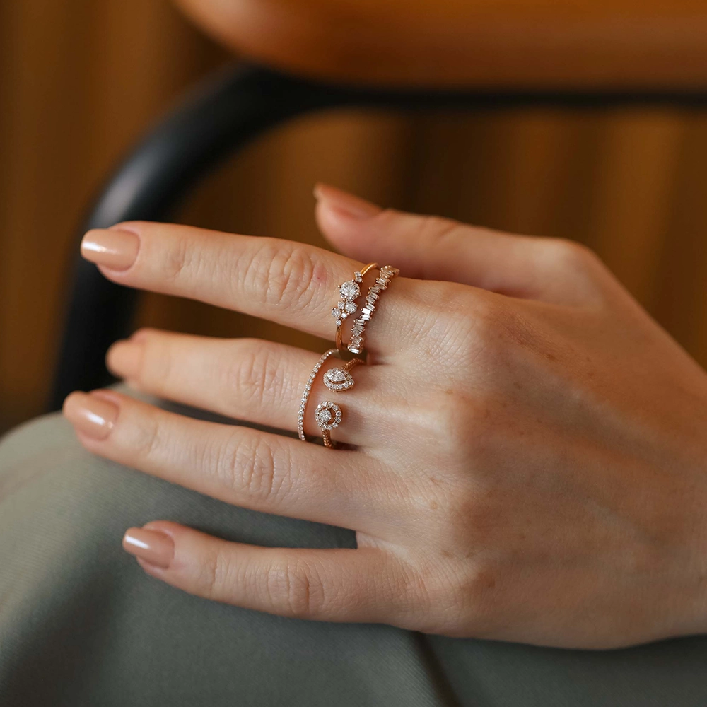 Felon Pear Cut Diamond Rose Gold Ring - 2
