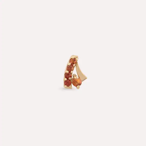Fey Multicolor Sapphire Rose Gold Single Earring - 3