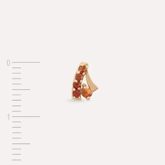 Fey Multicolor Sapphire Rose Gold Single Earring - 4