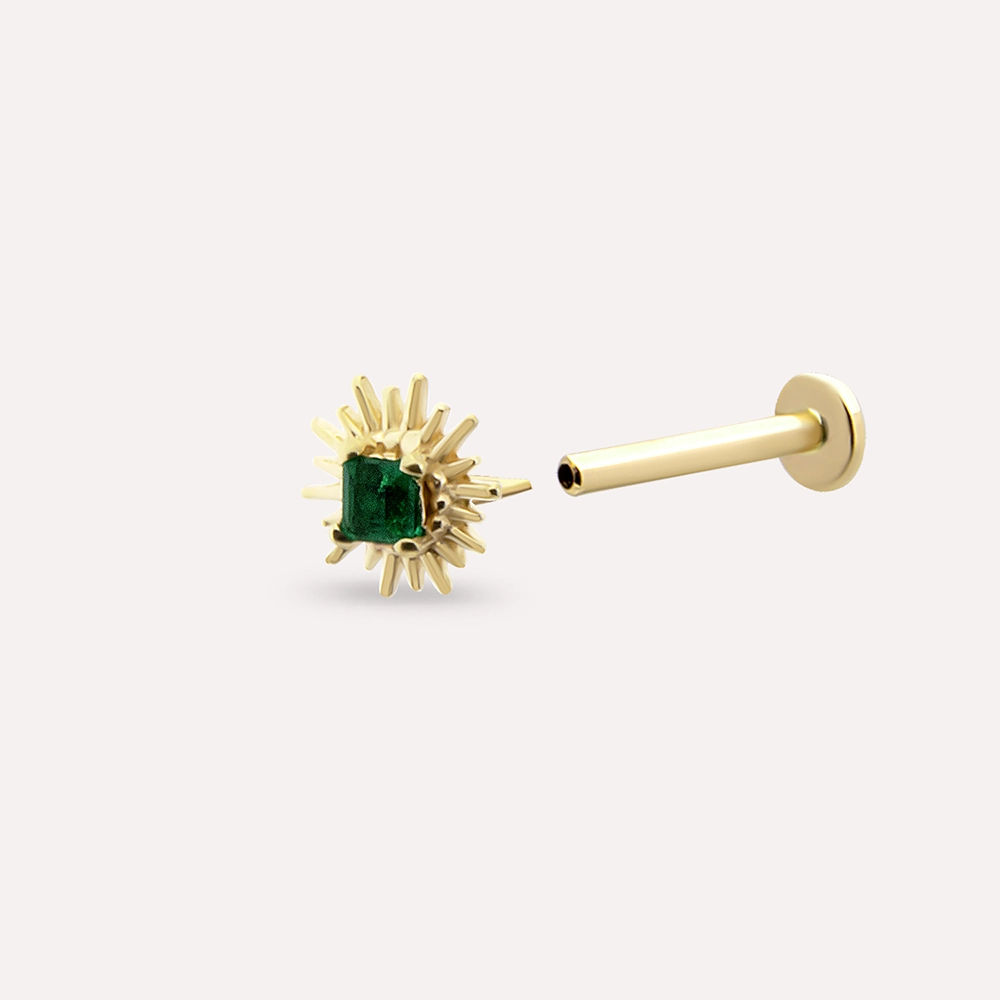 Feya Emerald Yellow Gold Piercing - 5