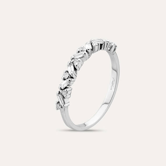 Fides White 0.25 CT Baguette Cut Diamond White Gold Ring - 3