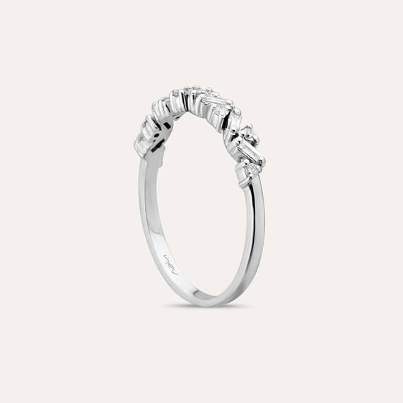 Fides White 0.25 CT Baguette Cut Diamond White Gold Ring - 4