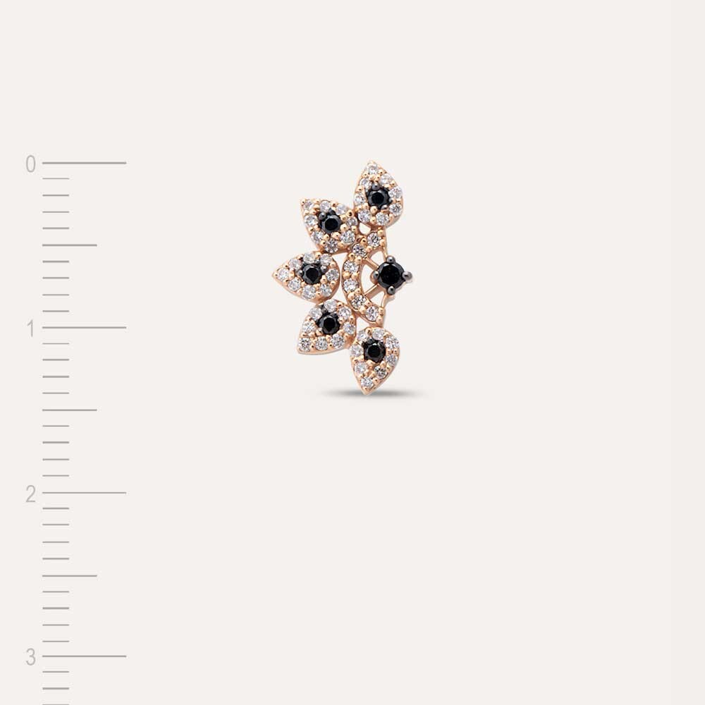 Flare 0.19 CT Black Diamond Mini Earring