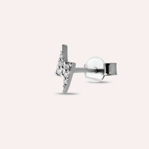 Flash White 0.04 CT Diamond Mini Single Earring - 3