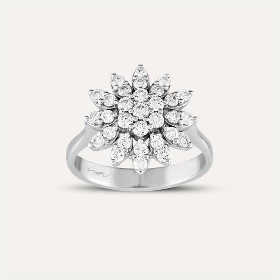 Fleur 0.75 CT Pırlanta Taşlı Yüzük - 2