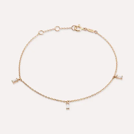 Gina 0.15 CT Baget Kesim Pırlanta Taşlı Bileklik - 2