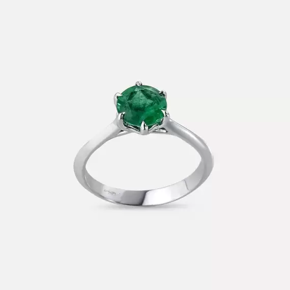 Glenn 1.28 CT Emerald White Gold Ring - 1